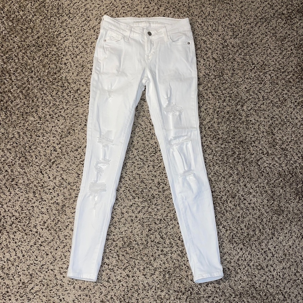 White Skinny Jeans Size 0 Petite